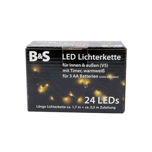 Lichterkette 24 LED warmweiß mit Timerfunktion Innen und Aussen - Picture 1 of 1