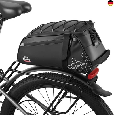 KEMIMOTO 2 IN 1 Gepäckträgertasche, 11L & Wasserabweisende Fahrradtaschen f
