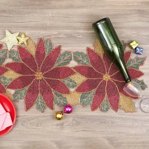 Lightnpro Beaded Table Runner 36 Inch - Decorative Elegant Fancy Beautiful Fl... - Picture 1 of 8