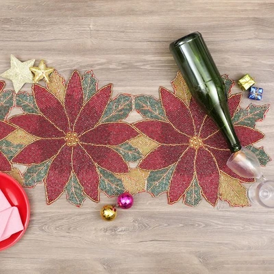 Lightnpro Beaded Table Runner 36 Inch - Decorative Elegant Fancy Beautiful Fl... - Image 1 of 4