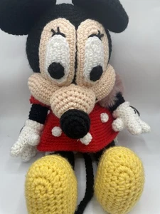 Peluche pupazzo/giocattolo Minnie Mouse cucito a mano all'uncinetto 19" - Foto 1 di 3