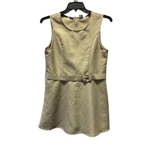 @Class Girls Size 20 Khaki School Uniform Dress Polyester Zip Closure - Picture 1 of 5