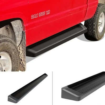 Escalones laterales iBoard negros premium de 6" aptos para 94-01 Dodge Ram 1500 2500 3500 Club Cab Foto 1 de 4