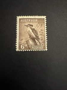1937-49 Pre-Decimal 6d Kookaburra Brown Australian* Stamp Used C&A WMK - Picture 1 of 2