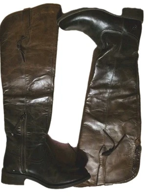 Botas de montar ARIAT altas reverso-ombre de cuero marrón FARAH hasta la rodilla EE. UU. 7 B USADAS EN EXCELENTE ESTADO Foto 1 de 4