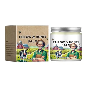 Face Beef Tallow 60g Grass-Fed Organic Face Cream Raw Wild Honey Light Scent - Picture 1 of 9