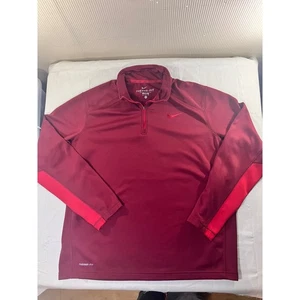 Nike Therma Fit Quarter Zip Pullover Sweatshirt Men's XL Red Long Sleeve - Picture 1 of 9