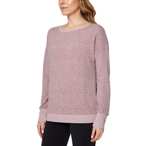 Monetta Ladies' Lightweight Printed Top SweatShirt Color, Elderberry XS /B11 - Picture 1 of 3