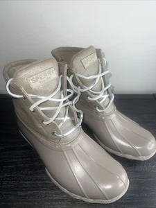 Sperry Saltwater Sparkle Duck Boots Size 8 - Picture 1 of 6