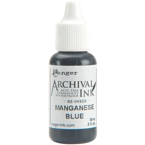 Ranger ARR5-30492 Archival Pad Re-Inker .5oz-Manganese Blue - Picture 1 of 1