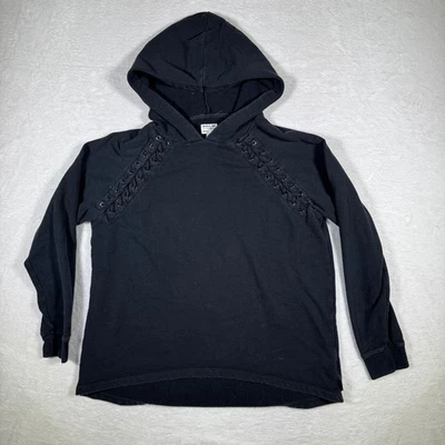 RVCA Black Lace Up Hoodie Sweatshirt Women's Small - Image 1 of 4