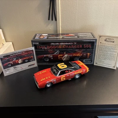 1969 Charlie Glotzbach #6 Dodge Charger Signed 1:24 University of Racing MIB - Image 1 of 4