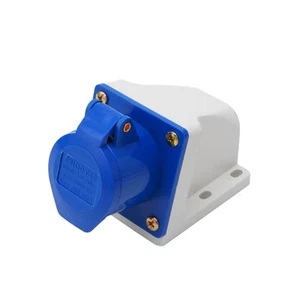 16 Amp 3 Pin Industrial Socket 220-250V Weatherproof IP44 2P+E 3Phase 16A - Picture 1 of 8