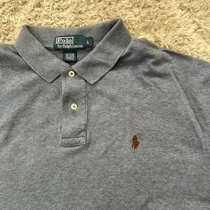 Polo por Ralph Lauren Polo Para Hombre GRANDE Azul Gris Poni Rugby Informal Preppy - Imagen 1 de 7