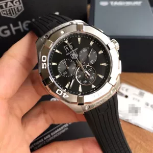 TAG Heuer Aquaracer 300M Black Dial Chronograph 43mm Men's Watch CAY1110.FT6041 - Picture 1 of 11
