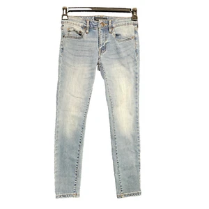 Aeropostale Women's Size 4 Blue Skinny Light Wash 26x25 Stretch Jeggings - Picture 1 of 7