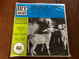 BT SON 864 MOUTONS BERGERS ALPES CAUSSES Library 45 RPM EP +12 SLIDES +BOOK RARE - Picture 1 of 1
