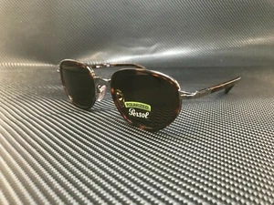 PERSOL PO2471S 513 57 Havana Square Metal Men's 50 mm Sunglasses - Picture 1 of 4