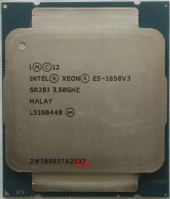 Intel Xeon E5-1650 v3 SR20J 3.5GHz 15MB 6-Core LGA2011-3 CPU Processor - Image 1 of 4
