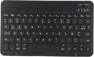 Black 10in Wireless French AZERTY Keyboard Slim Waterproof Scissor Style for Tab - Picture 1 of 12