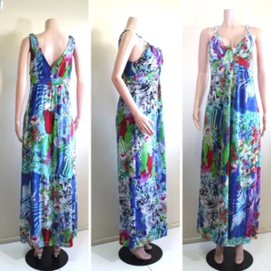 Maxi Vestido Alberto Makali Para Mujer 10 M Elástico Malla Seda Sin Mangas Cóctel Tiki - Imagen 1 de 13