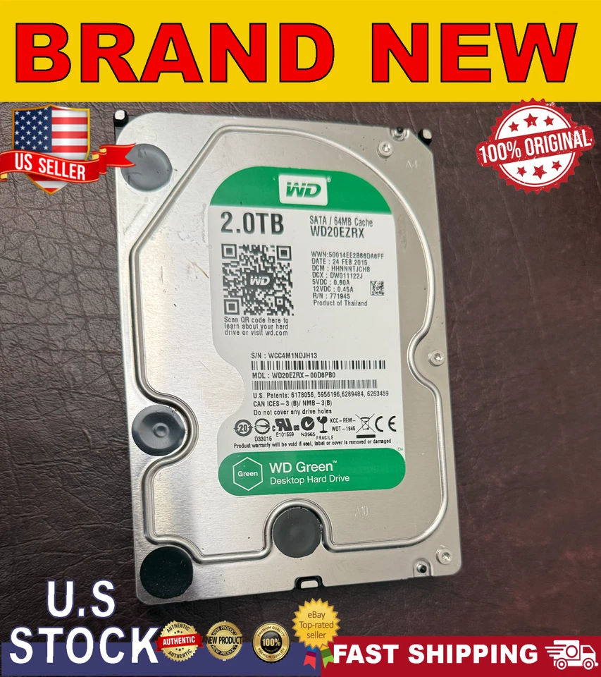 WD Internal HDD SATA 3.5"  2TB Hard Drive  | Pick your Hard Drive | - Image 1 of 2