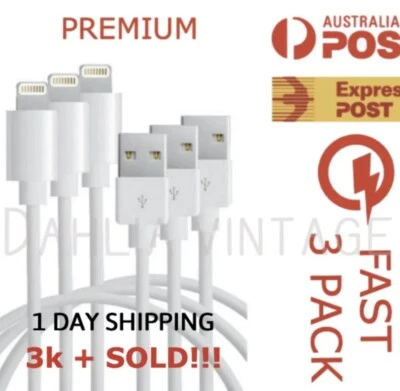 2x 2m MFI Certified Lightning Charging Cable for Apple iPhone 7 8 X 11 12 13 14 - Image 1 of 4