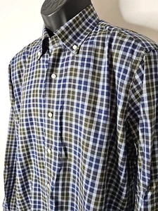 New PETER MILLAR Crown Crafted Winter Soft Plaid Shirt Size M - Picture 1 of 12