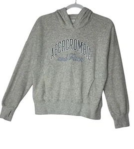 Abercrombie Kids Girls Sweater Large 13-14 Gray Pullover Hoodie Cozycore Outdoor - Picture 1 of 9
