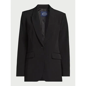 Traje Blazer Scoop Ultimate Crepe Un Botón Para Mujer Negro Poliéster Sólido S 4-6 - Imagen 1 de 5