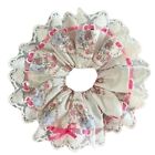 Floral Srunchies Lace Trim Hair Tie Hairband Thick Hair Scrunchy Ponytail Holder