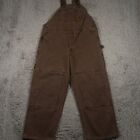 Vintage Carhartt Overalls Men Size W42 L30 Brown Double Knee Carpenter Usa 43X30
