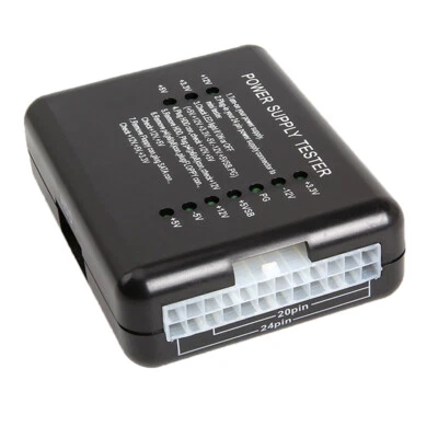 PC Computer Netzteil Tester Checker LED 20/24 Pin Für HDD SATA ATX Schwarz - Bild 1 von 4