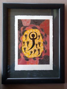 **RARE** Aboriginal Artist Allison Buchanan Frame Print "Abundance" Authenticity - Picture 1 of 12