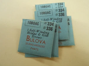 BULOVA watch part 10BOAC SELF WINDING BRIDGE & GIB SCREWS #334 #336 NOS - Picture 1 of 1