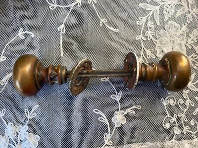 Antique Vintage Brass Door Handle/Knobs - Image 1 of 4