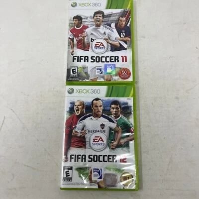 lot of 2 FIFA Soccer 11 & 12  Microsoft Xbox 360 2011 Games Complete Cases EA - Image 1 of 3