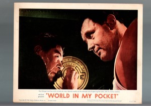WORLD IN MY POCKET-1962-LOBBY CARD-FN/VF-DRAMA-ROD STEIGER-JEAN SERVAIS FN/VF