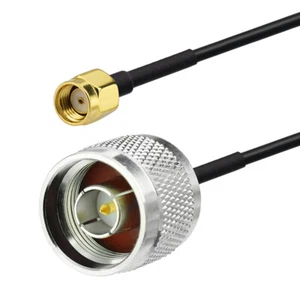 N-Type Male Plug to RP SMA Male Adapter Cable Pigtail RG174 for Wireless Router - Picture 1 of 4