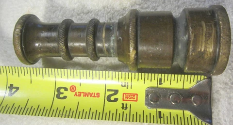 1 Brass CRANE Hose,garden Water Nozzle,VTG antique Cover