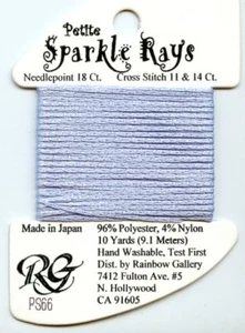 Rainbow Gallery Petite Sparkle Rays PS66 Lt Periwinkle Neon Metallic Glow Ribbon - Picture 1 of 1