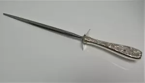 ROYAL by Gorham Silver 1888 SILVERPLATE LARGE ROAST STEEL 14" ROD SHARPENER MA25 - Picture 1 of 7