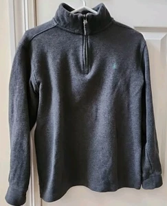 Polo by Ralph Lauren Boys 1/4 Zip cowl neck Pullover logo Sweater. L 14-16. Gray - Picture 1 of 7