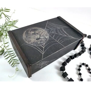 Caja de almacenamiento de tarot, caja de madera para almacenamiento de cristal, caja de joyas de madera - Imagen 1 de 7