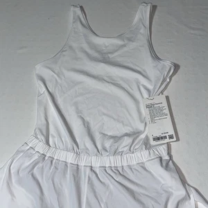 Mameluco para Correr Lululemon Talla 8 Espalda Abierta 3" Blanco Ligero Calce Ajustado $138 Nuevo con Etiquetas - Imagen 1 de 10