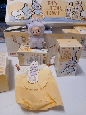 " E "  LETTER Comfirmed Pin For Love PENDANT POP MART Authentic Purple Labubu  - Image 1 of 4