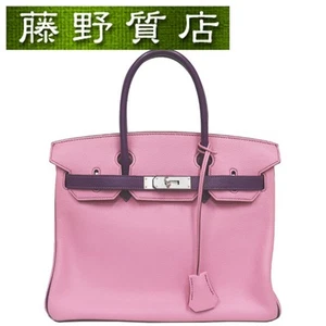 Hermes () Birkin 30 Personal order Cheble Pink × purple matte silver Used FUJI-0 - Picture 1 of 9