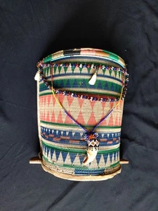 Portabebés con Cuentas Dayak Borneo Indonesia Vintage Siglo Étnico Kalimantan - Imagen 1 de 14