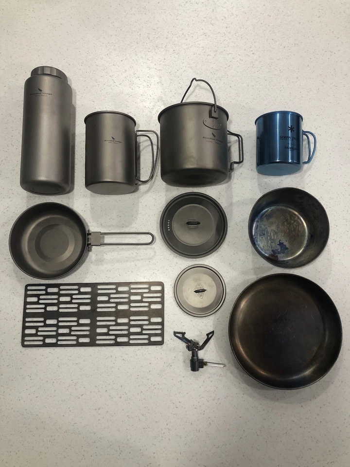 Utensilios de cocina ultraligeros de titanio Boundless Voyage Expedition Research Snow Peak Foto 1 de 4