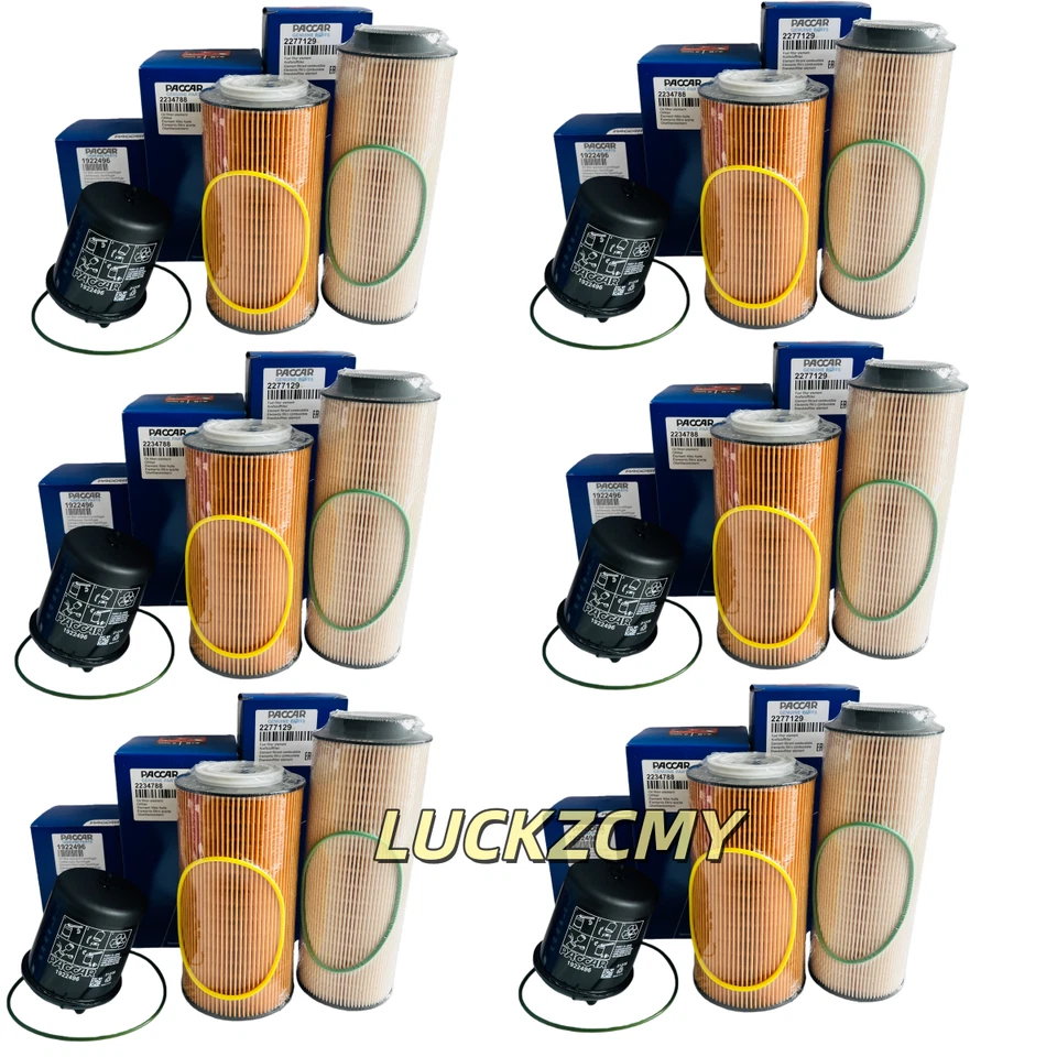 6PCS Paccar OEM 2277129 2277129PE Fuel Filter 2133096 2133096PE For MX-13 MX13